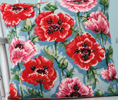 Poppies Pillow / 833375 WI