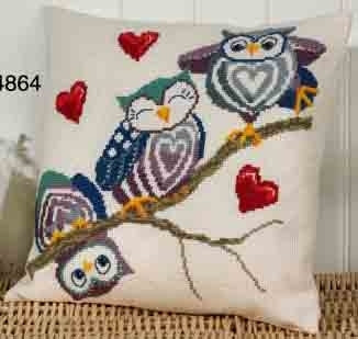 Owls on a Stick - Cushion / 834864 WI
