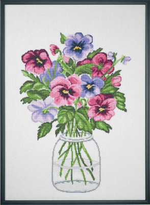 Pansies in Vase / 901131 WI