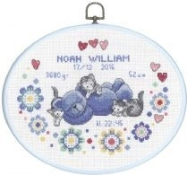 Boy Birth Announcement 
 with Oval Hanger / 924752 WI