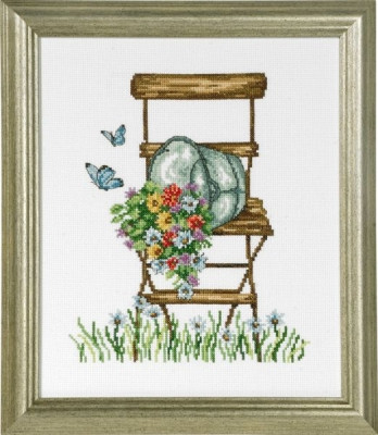 Chair with Flowers / 928104 WI
