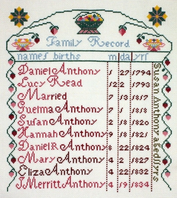 Susan B. Anthony Sampler / PC1918
