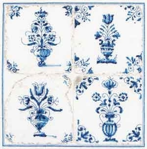 Antique Tiles - Flower Vases / GOK483A