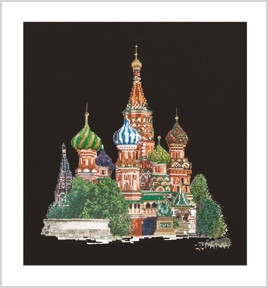 St. Basils Cathedral Moscow 
 aida black / GOK513B