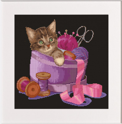 Sewing Basket Kitten / GOK736B