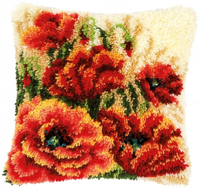 Poppies Latch Hook Cushion / PNV155264