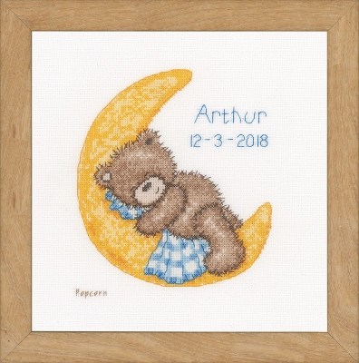 Popcorn Bear Sleeping - Birth Announcement / PNV166518
