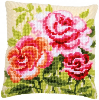 Roses Cushion - Cross Stitch / PNV166936