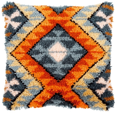 Boho Ethnic Print Cushion - Latch Hook / PNV174512