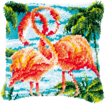 Flamingos Latch Hook - Cushion / PNV186006