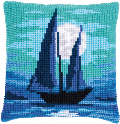 Sailboat In Moonlight Cushion / PNV187488
