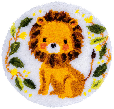 Lion Shaped Latch Hook Rug / PNV198531