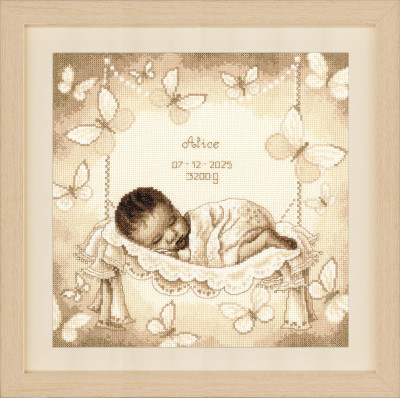 Baby in Hammock 
 Birth Announcement / PNV202504