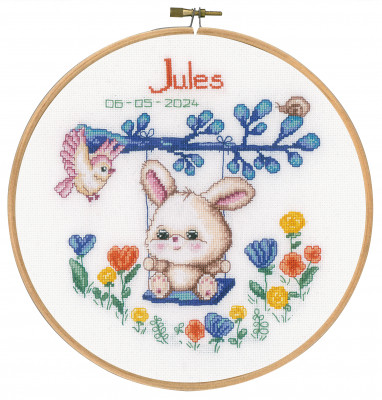 Rabbit on Swing - Birth Announcement / PNV203772