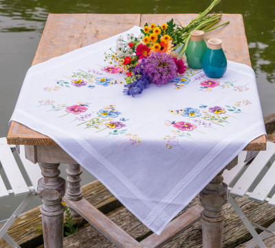 Violets Table Cloth - Embroidery / PNV204876