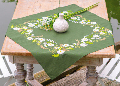 White Floral Tablecloth- Embroidery / PNV222578
