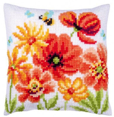 Poppies & Wildflowers Cushion / PNV229215