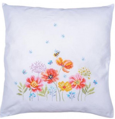 Poppies & Wildflowers - Cushion - Embroidery / PNV230664