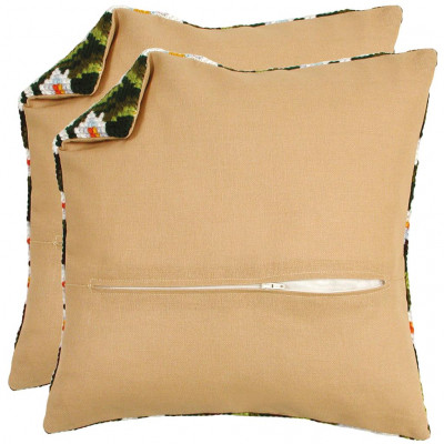 Beige Cushion Back With Zipper (set of 2) / PNV231002