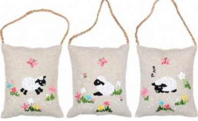 Sheep in the Meadow - Deco Cushions (set of 3) - Embroidery / PNV237652