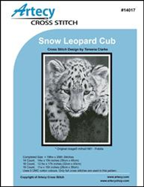 Snow Leopard Cub - #14017 / Artecy Cross Stitch