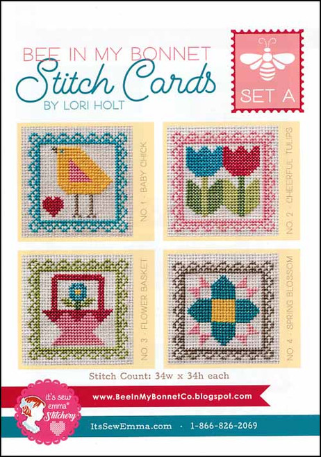 Bee In My Bonnet Stitch Cards - Set A / It's Sew Emma
