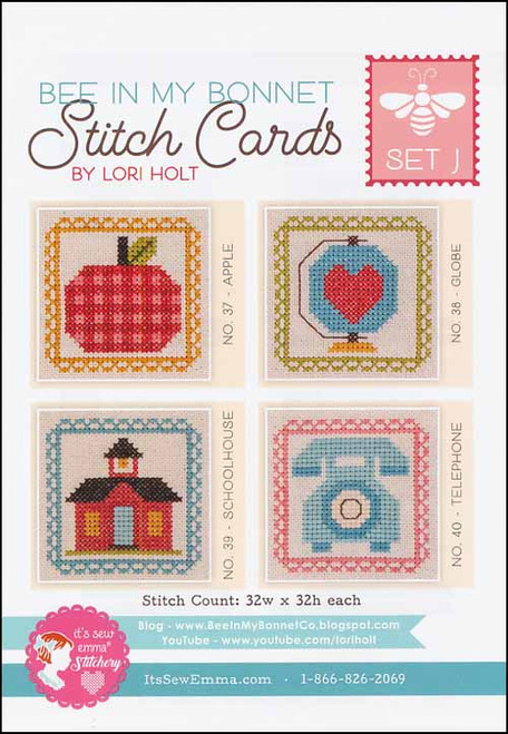 Bee In My Bonnet Stitch Cards - Set J / It's Sew Emma