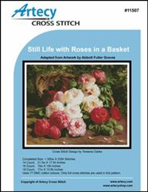 Still Life With Roses In A Basket - #11507 / Artecy Cross Stitch