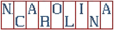 North Carolina - Mini Block States / Hinzeit