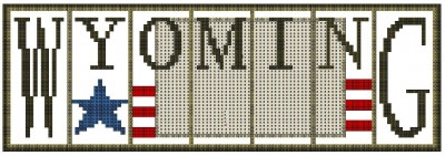 Wyoming - Flag Mini Block States / Hinzeit