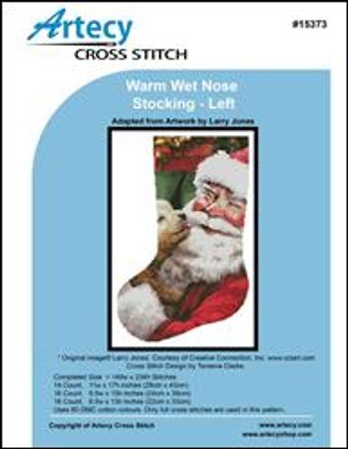 Warm Wet Nose Stocking (Left) - 15373-Cc / Artecy Cross Stitch