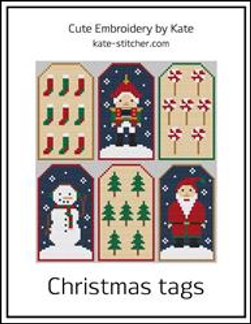 Christmas Tags / Cute Embroidery By Kate