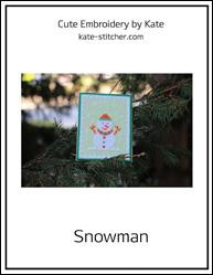Snowman / Cute Embroidery By Kate