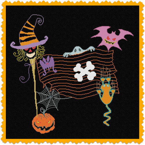 Halloween Flag / Alessandra Adelaide Needleworks