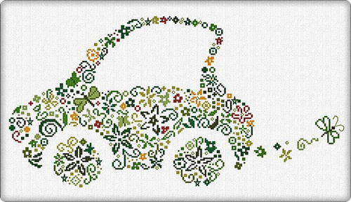 Small Green Car / Alessandra Adelaide Needleworks