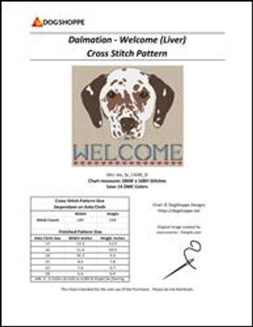 Dalmatian - Welcome (Liver) / Dogshoppe Designs
