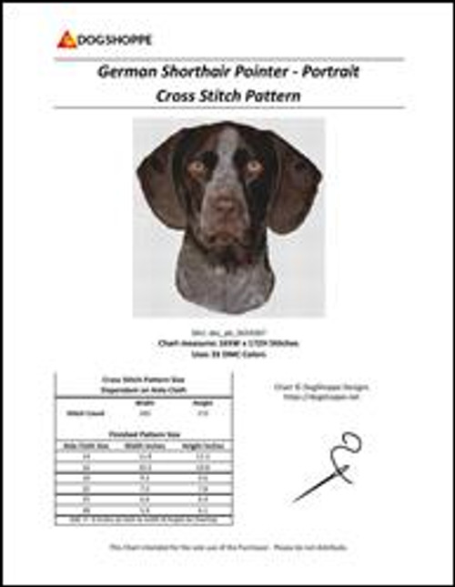 German Shorthair Pointer - Portrait / Dogshoppe Designs