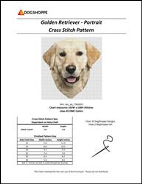 Golden Retriever - Portrait / Dogshoppe Designs