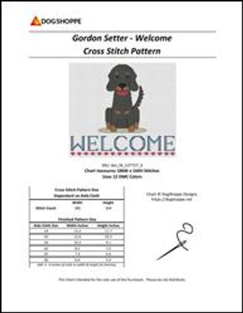 Gordon Setter - Welcome / Dogshoppe Designs