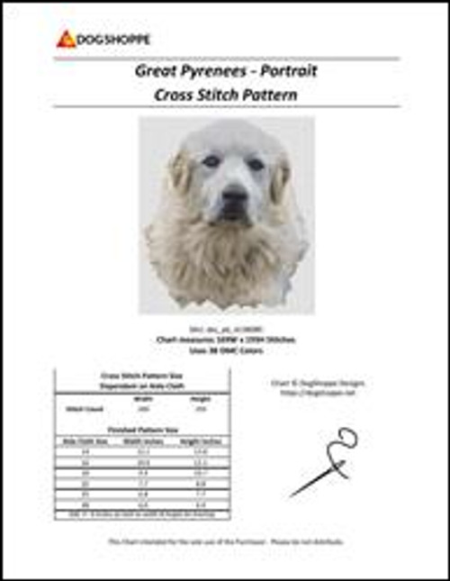 Great Pyrenees - Portrait / Dogshoppe Designs
