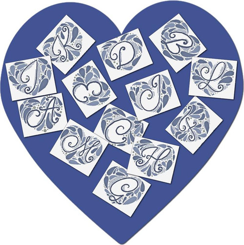Heart Monogram A - M / Alessandra Adelaide Needleworks
