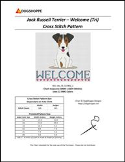 Jack Russell Terrier - Welcome (Tri) / Dogshoppe Designs