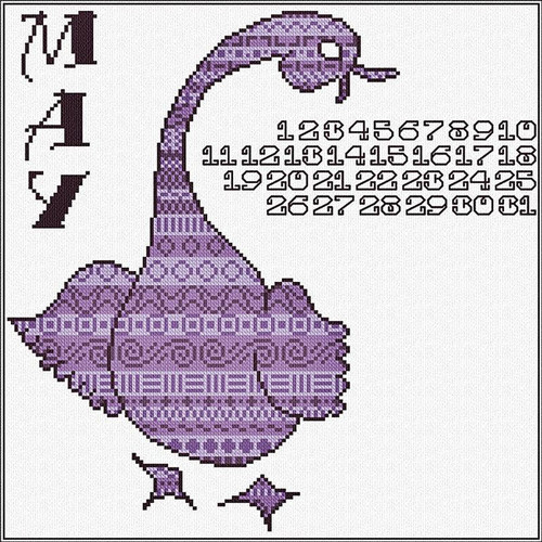 May - Duck - AAN Calendar / Alessandra Adelaide Needleworks