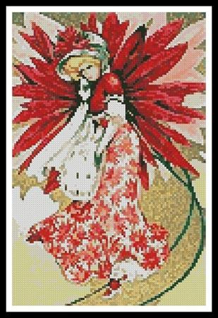 Poinsettia Girl - #11470 / Artecy Cross Stitch