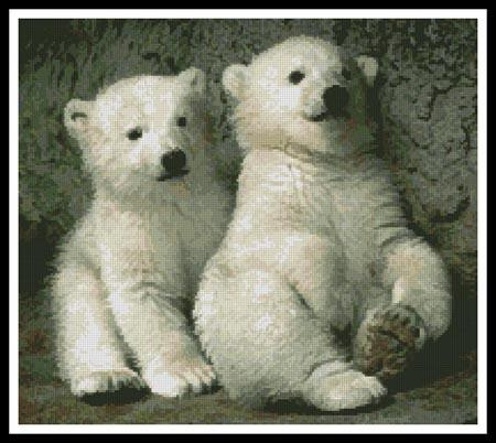 Polar Bear Cubs 2 - #10217 / Artecy Cross Stitch