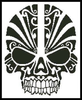 Tribal Skull Silhouette / Artecy Cross Stitch