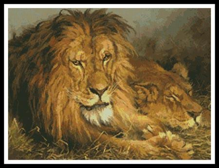 Lion And Lioness - #10408 / Artecy Cross Stitch