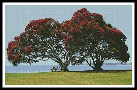 Pohutukawa Trees - #10426 / Artecy Cross Stitch