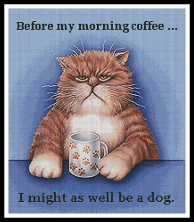 Before My Morning Coffee - #10455-Gg / Artecy Cross Stitch