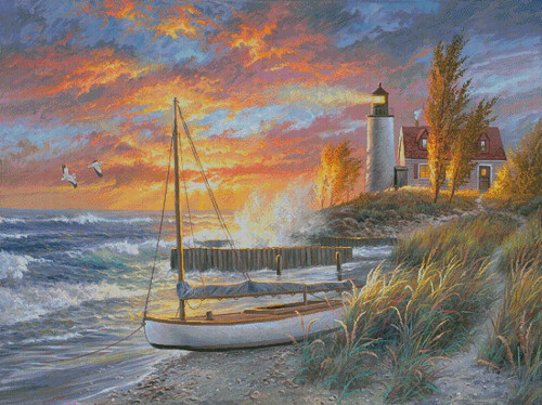 Point Betsie Lighthouse (Large) - #14750-Ah / Artecy Cross Stitch